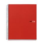 Cuaderno A4 Miquelrius rojo cuadrícula