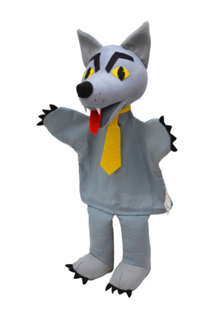 Lobo con corbata. Títere de mano Abacus