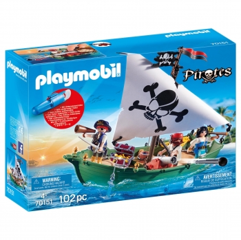 PLAYMOBIL Pirates - Barco Pirata con Motor Submarino
