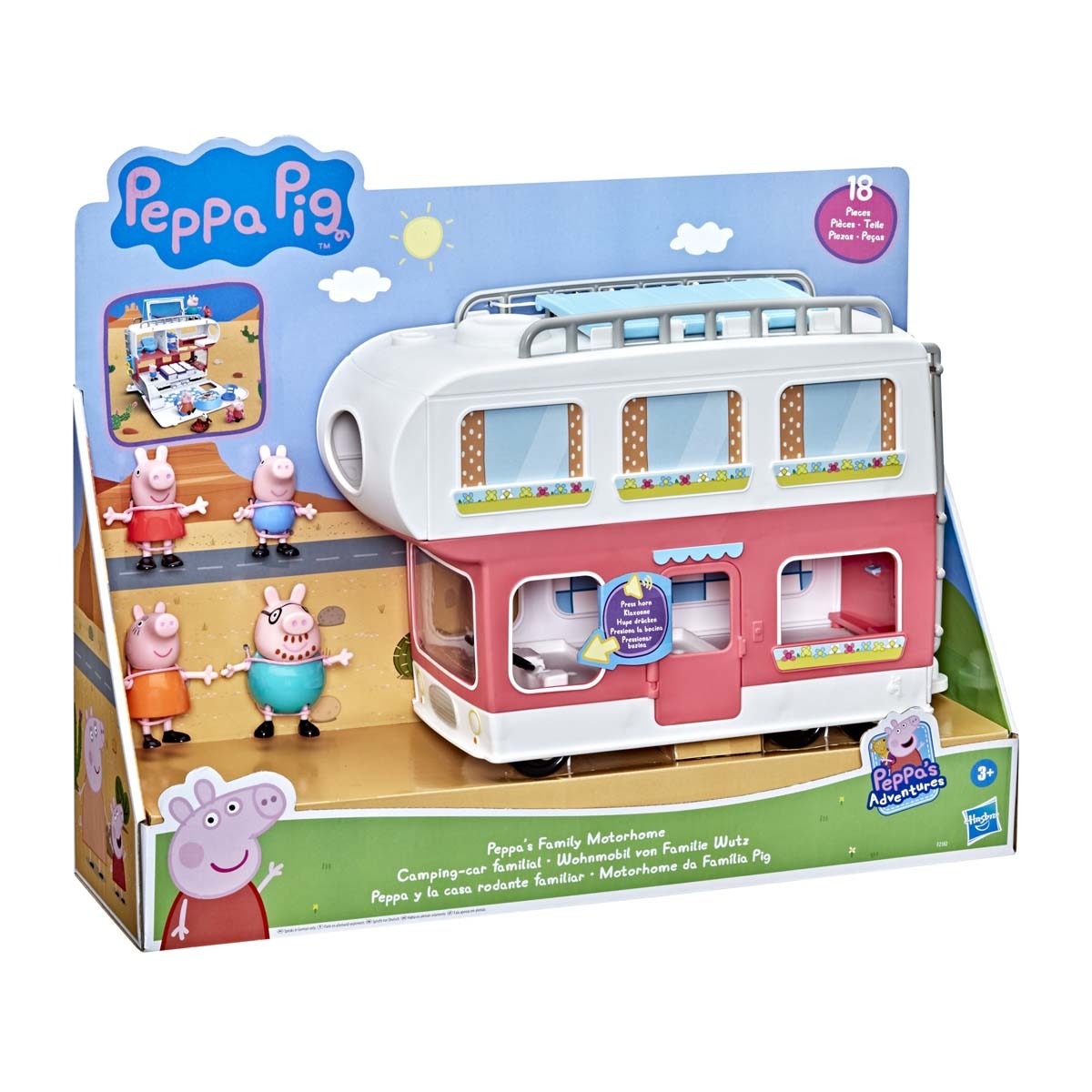 Hasbro - Vehículo De  Autocaravana Familiar De Peppa Pig