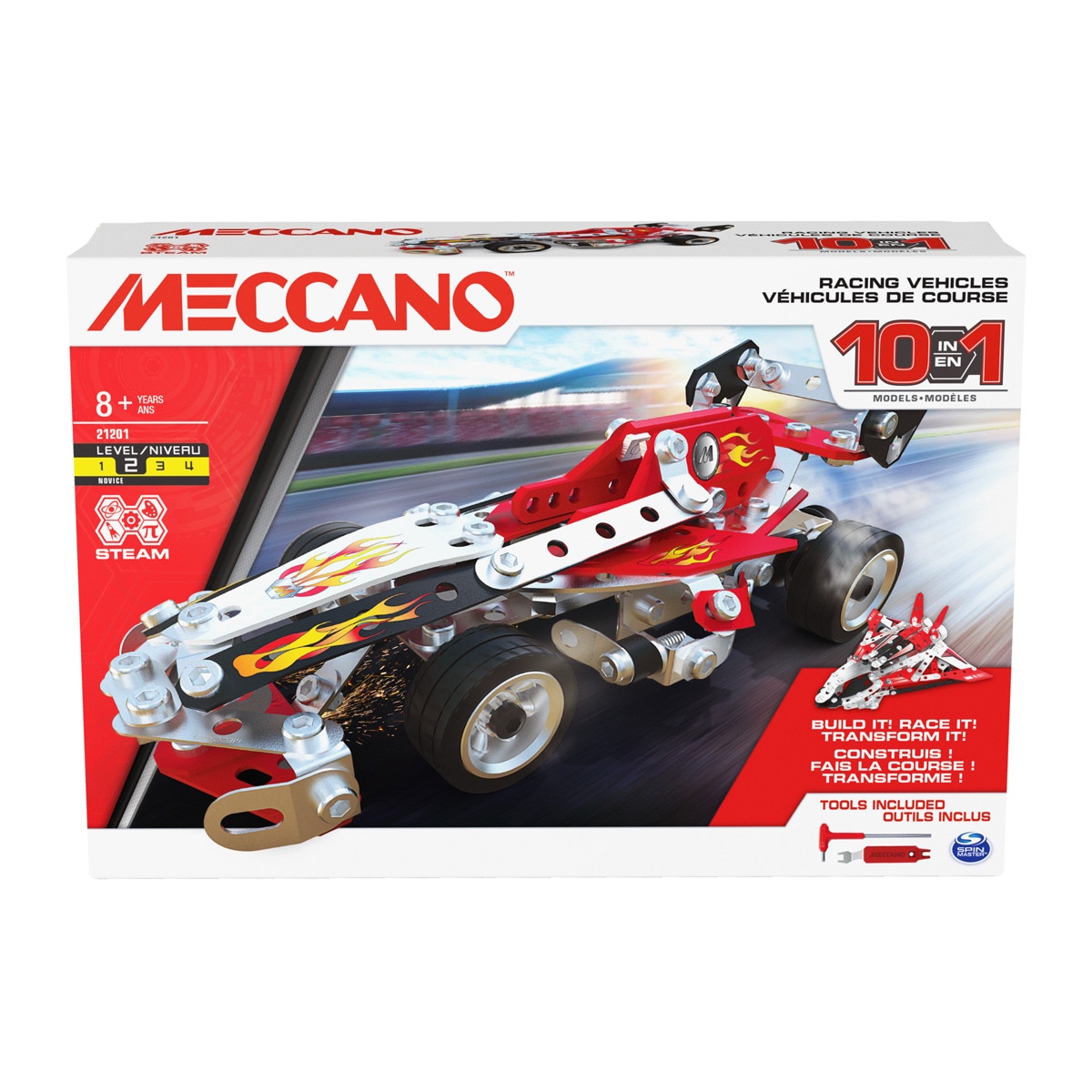 Meccano - Vehículo De  Construcción Coche De Carreras Multimodelo 10M