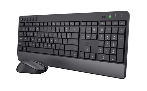 Combo teclado + ratón inalámbricos Trust Trezo Negro