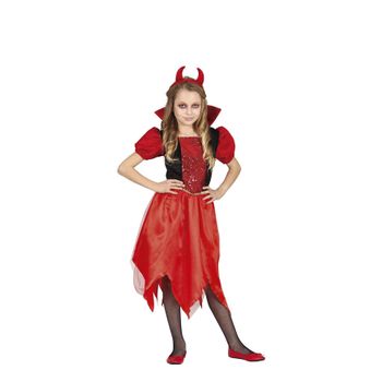 Disfraz De Pequeña Diablilla Con Vestido Para Niña