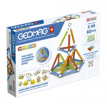 Geomag - Green Supercolor 60 Piezas a partir de 3 años