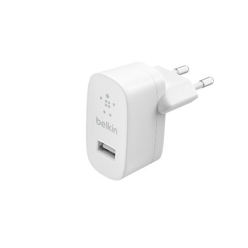 Cargador de pared Belkin BoostCharge BLanco USB-A cable Lightning 12W