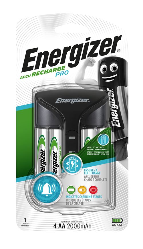 Energizer Cargador de pilas  Inteligent Pro-Charger AA/AAA 4 pilas