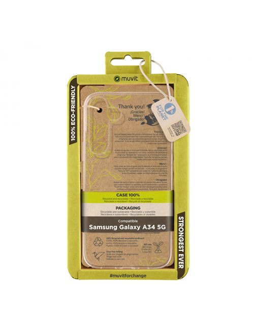 Funda Muvit for change Recycletek Transparente para Samsung Galaxy A34 5G
