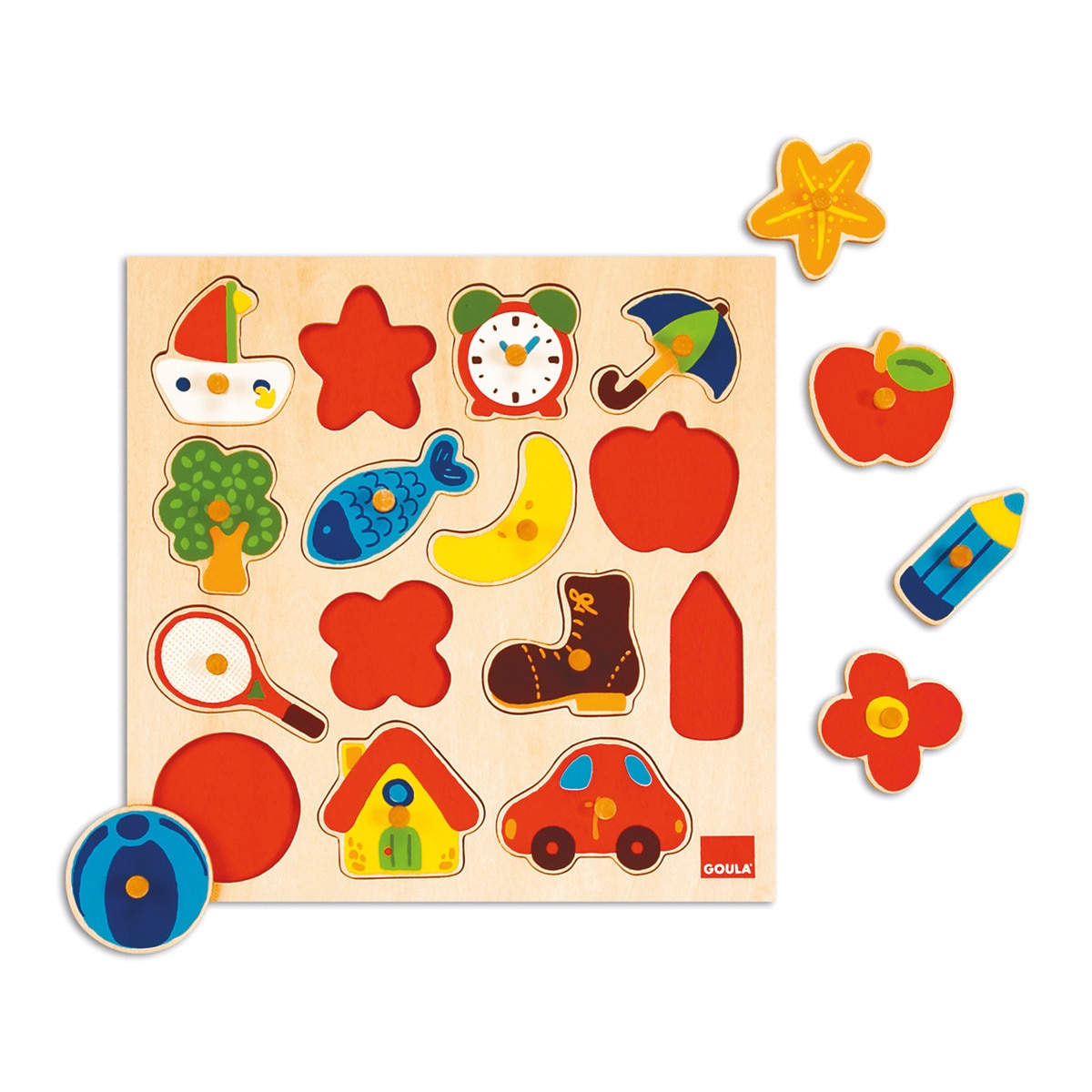 Goula - De Madera Educativo Puzzle Siluetas