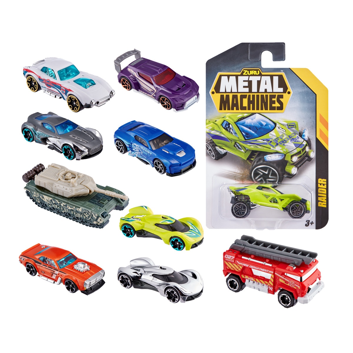 METAL MACHINE - Pack De 1 Coche S Con Detalles Cromados