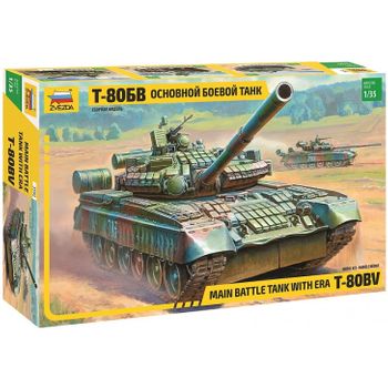 Zvezda 3592 - Maqueta Tanque Ruso Con Era T-80bv. Escala 1/35
