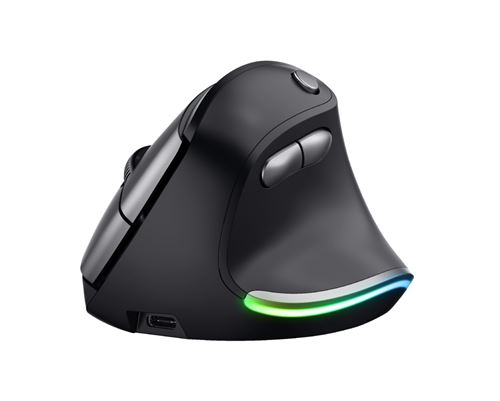 Ratón inalámbrico ergonómico Trust Bayo Negro