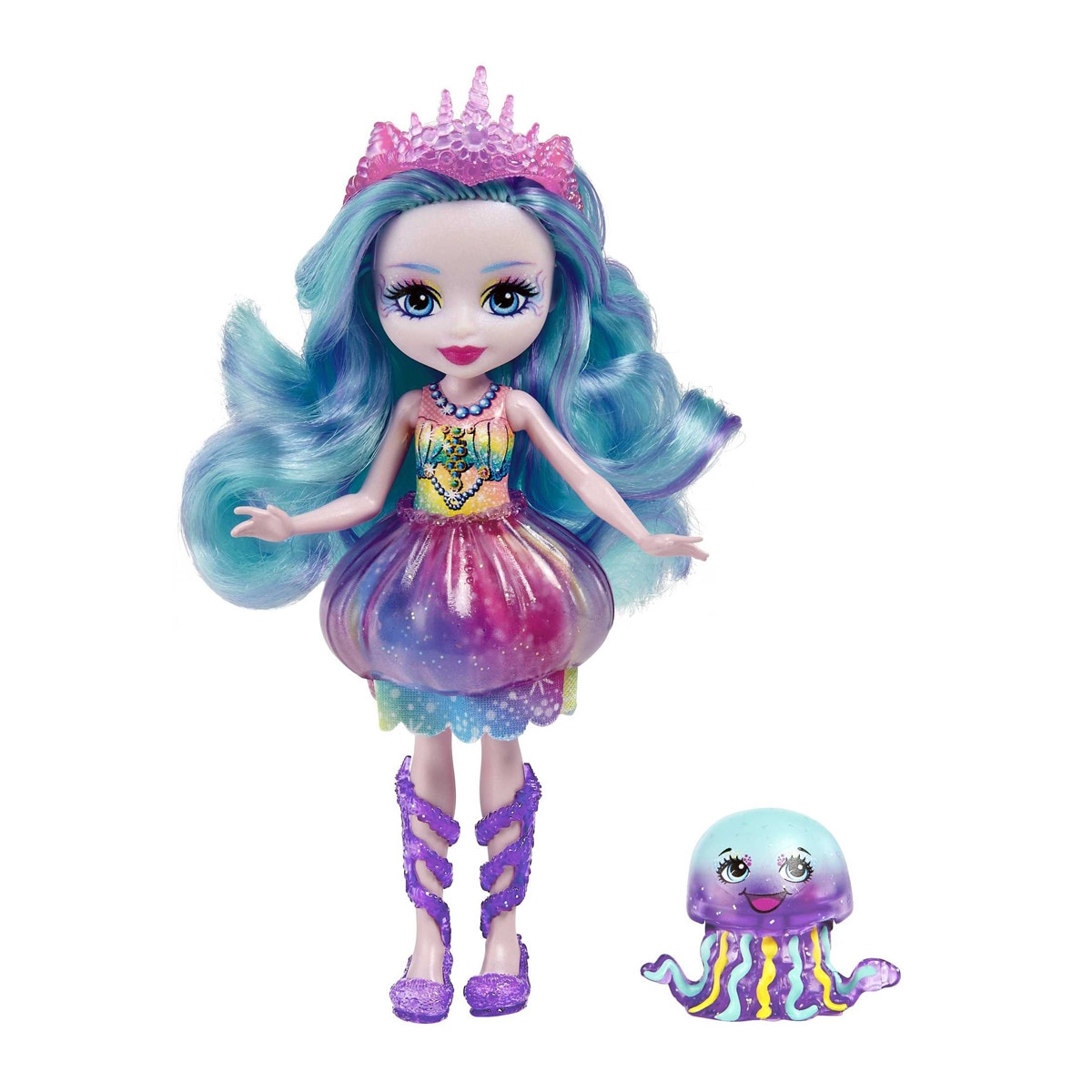 Enchantimals - Muñeca Jelanie Jellyfish Con Mascota Medusa De Ocean Kingdom Royal