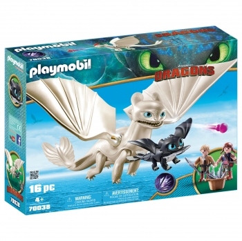 Playmobil - Furia Diurna y Bebé Dragón con Niños Playmobil: Dragons