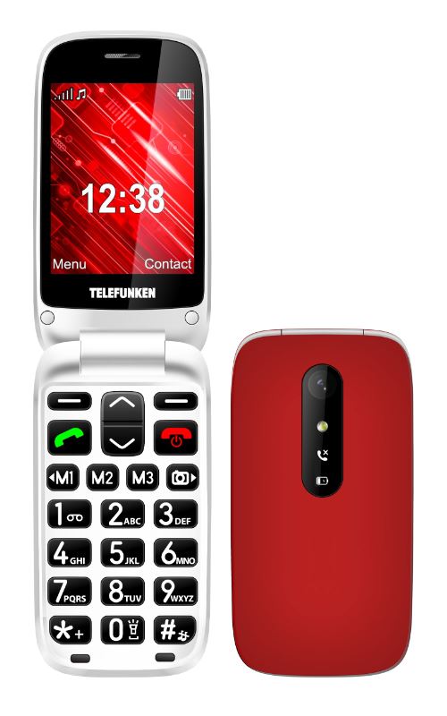 Teléfono móvil Telefunken S445 Rojo