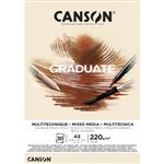 Bloc A5 Canson Graduate Mix Media Fino 220g Ocre