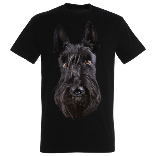 Camiseta Terrier Escocés color Negro