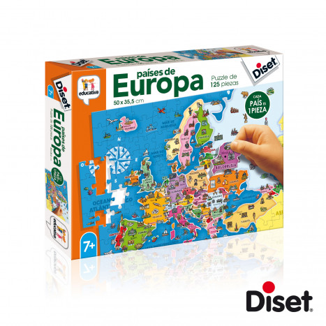 Puzle Diset de 125 piezas Países de Europa