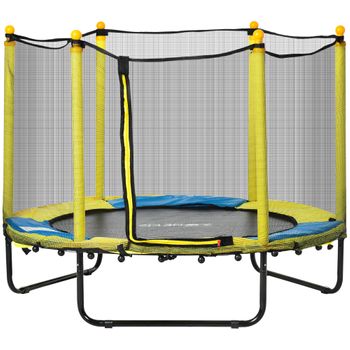 Cama Elástica Infantil De Acero Pp Ø140x113 Cm-zonekiz. Amarillo