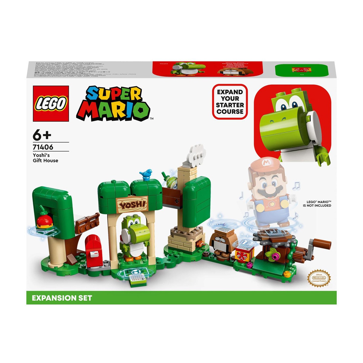 LEGO -  De Construcción Set De Expansión: Casa-regalo De Yoshi Para Pack Inicial Super Mario