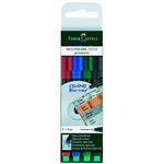 Set 4 marcadores permanentes Faber-Castell Multimark 1513F punta fina