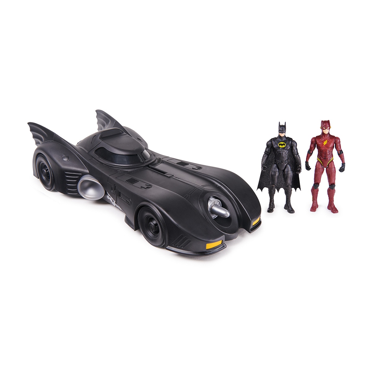 Spin Master - Batmovil Con Flash Y Batman 10 Cm, The Flash Movie,