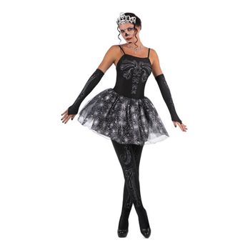 Disfraz De Bailarina Esqueleto Con Tiara Para Mujer
