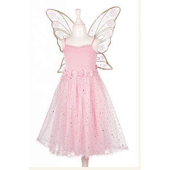 Vestido Rosyanne + Alas Rosa Palo, 5-7 Años, 110-122 Cm
