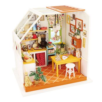 Cocina Jasons. Dam Casa De Muñecas Maqueta De Madera Para Pintar Y Montar. 19x16,5x19,7 Cm. Color: Multicolor