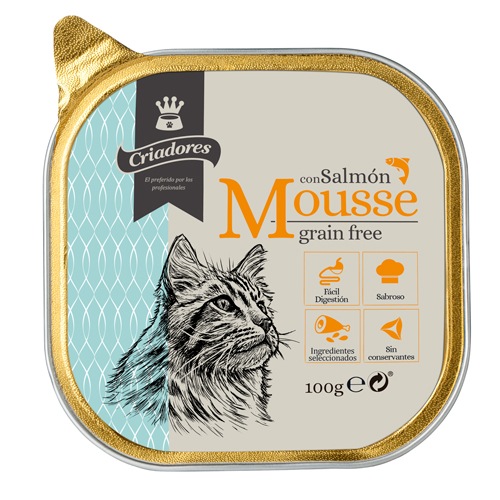Criadores Grain Free Mousse de Salmón tarrina para gatos