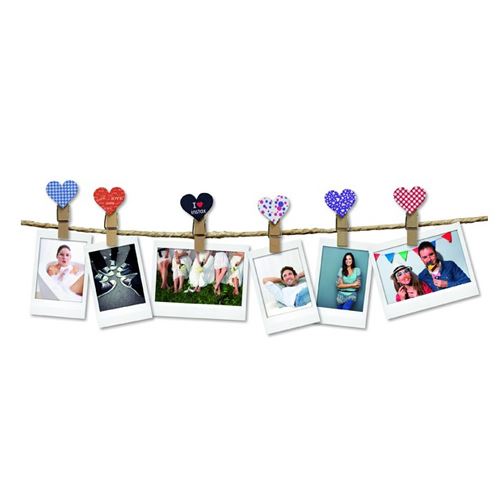 Set 10 Clips Fujifilm Instax Corazón para cámaras Instax