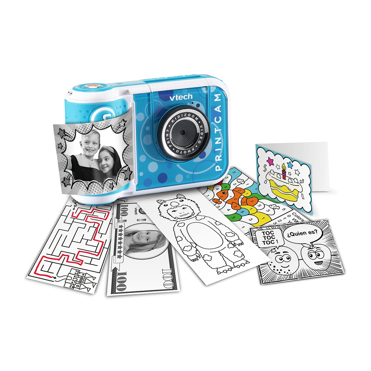 VTech - Kidizoom Print Cam Cámara Infantil De Fotos Instantáneas Y Vídeos