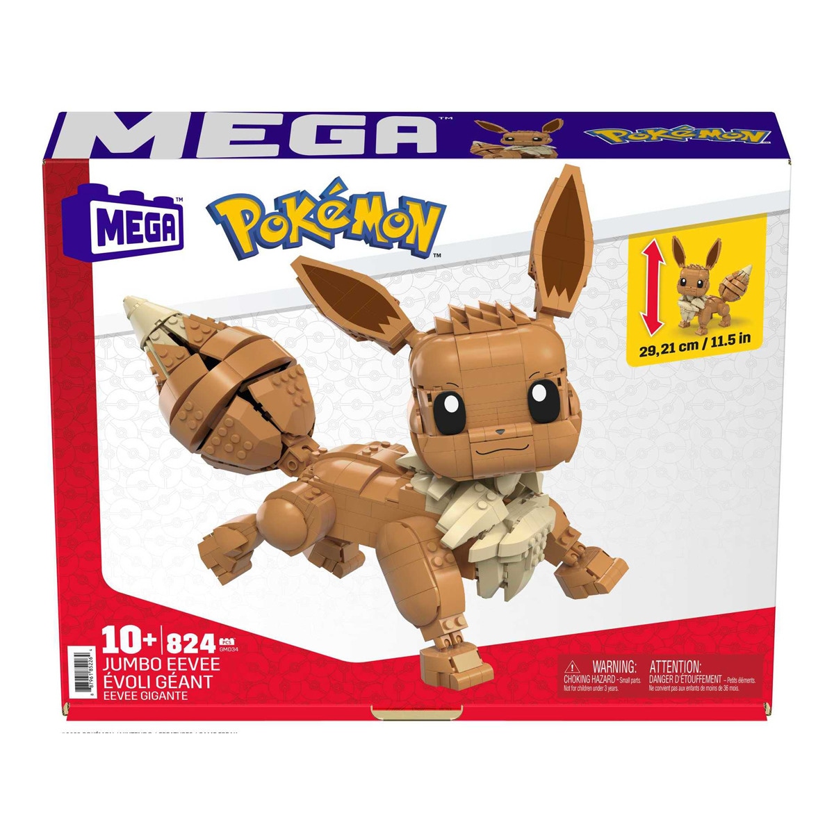 Mega Construx - Bloques De Construcción Pokémon Pokebola Jumbo Eevee