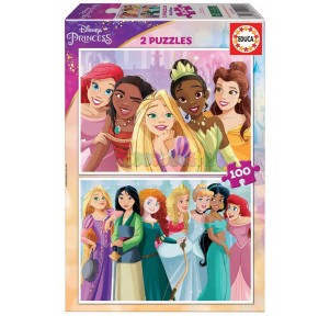 Puzzle 2x100 Disney Princess