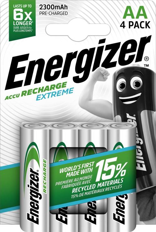 Pilas recargables AA Energizer Accu Recharge Extreme - 4 unidades