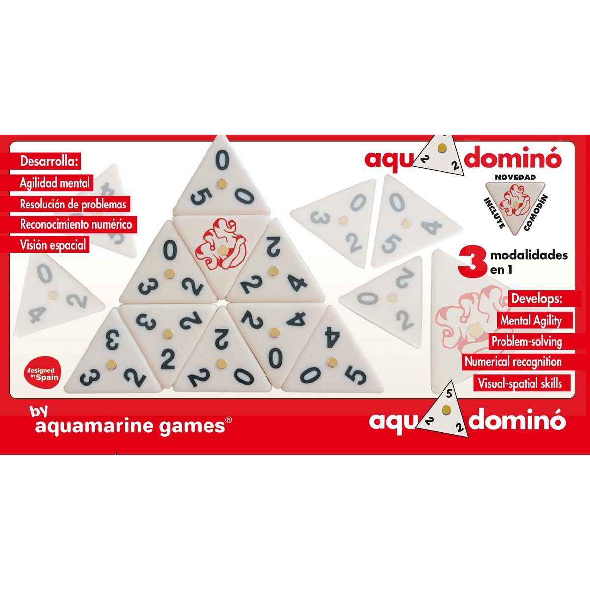 Aquamarine Games - Aqu Dominó Multicolor