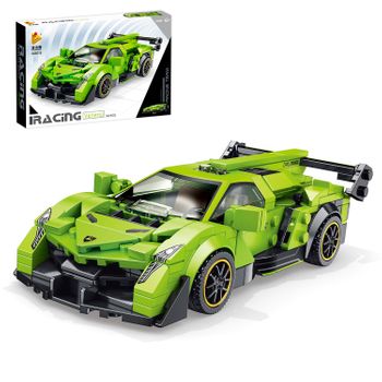 Coche De Carreras Dam, 348 Piezas 16x8x5 Cm. Color: Verde