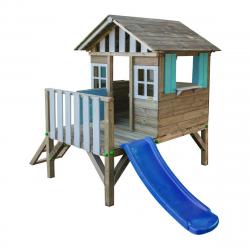 MASGAMES - Casita Lollipop Azul Elevada Madera