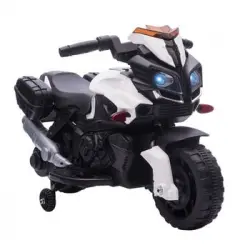 Moto Eléctrica Para Niños De 18-48 Meses 6v Con Faros Blanco Homcom