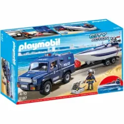 Playmobil - Coche de Policia con Lancha