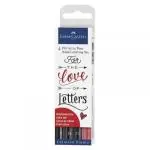 Set de 4 rotuladores pincel Faber-Castell - For the love of the letters