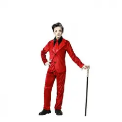 Disfraz De Vampiro Elegante Rojo Para Niño
