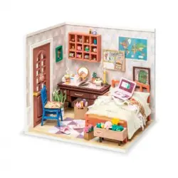 Dormitorio Annes, Maqueta 3d Dam Realista Con Gran Detalle, 88 Piezas. 16x12x15 Cm. Color: Multicolor