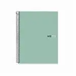 Cuaderno A5 Miquelrius Aqua cuadrícula 5mm verde