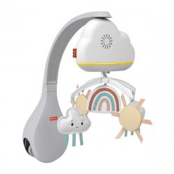 Fisher-Price - Móvil Lluvia De Arcoíris Para Cuna,  Para Cuna Con Sonidos Relajantes Y Luces Para Bebé Recién Nacido