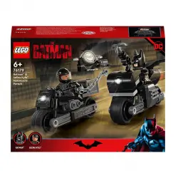 LEGO - Set de Construcción Batman y Selina Kyle: Persecución En Moto. Batman y Catwoman con Batseñal Luminosa LEGO DC (Reacondicionado grado A).