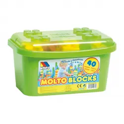 Moltó - Cubeta Bloques 40 Piezas Molto