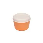 Recipiente hermético redondo Milan para alimentos 250ml serie The Fun naranja y beige