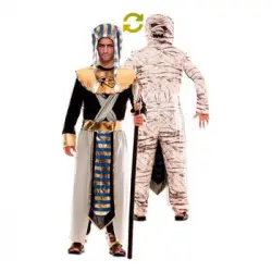 Disfraz Doble De Faraón Egipcio Y Momia Para Hombre