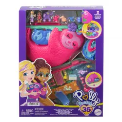 Polly Pocket - Polly Pocket Cofre Familia de Perezosos 2 en 1.