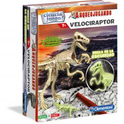 Arqueojugando Velociraptor Fluorescente Clementoni
